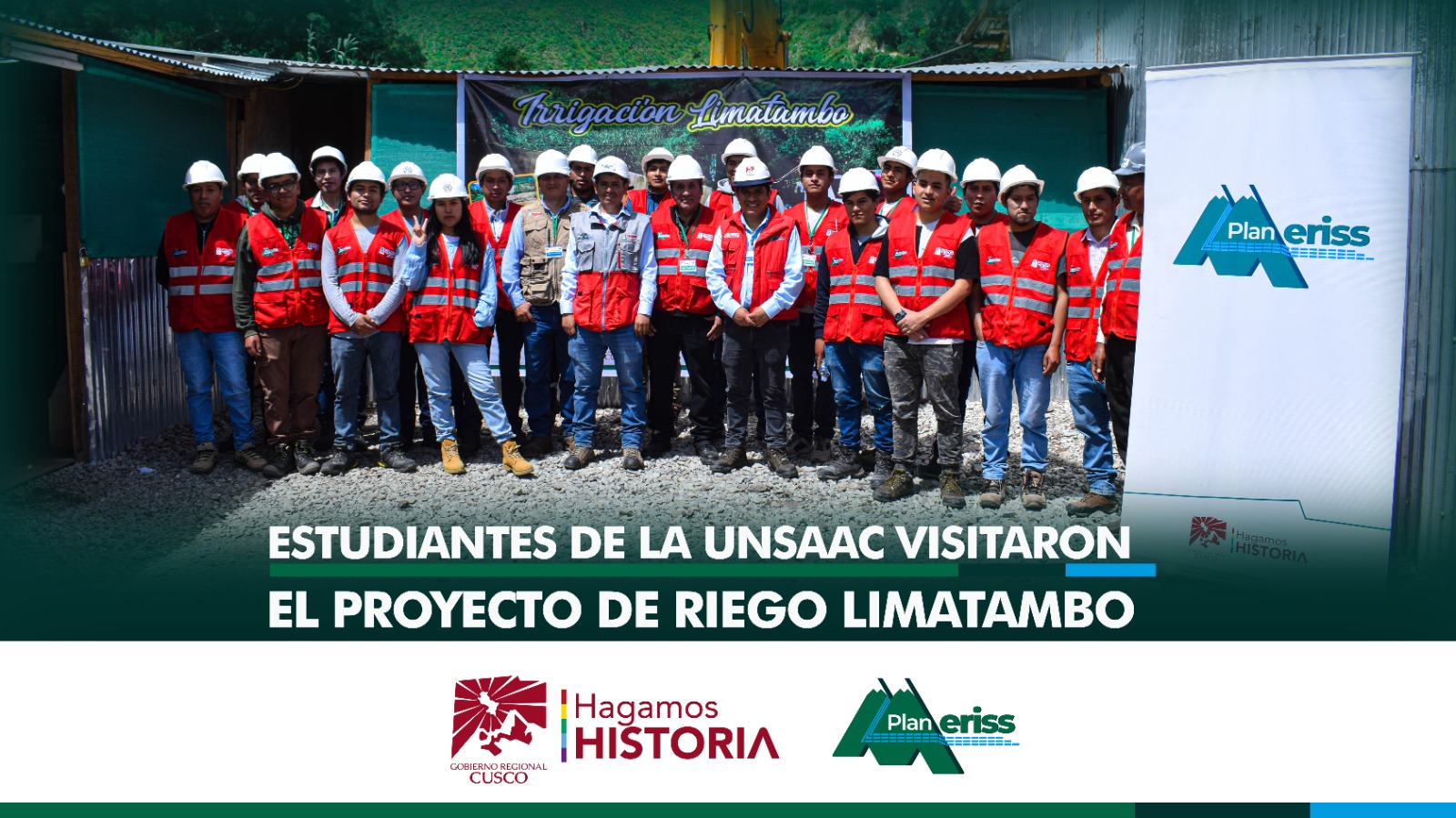 El Gobierno Regional de Cusco mediante su unidad ejecutora Plan MERISS en coordinación con la oficina de modernización, realizó una visita guiada a los estudiantes de la facultad de Ing. Civil de la Universidad Nacional de San Antonio Abad del Cusco al proyecto de riego Limatambo localizado en la provincia de Anta.
Antes del recorrido la delegación de estudiantes, recibió una charla de inducción por parte del área de SSOMA de la obra, seguido a ello el residente de obra Ing. Jimmy Zamora Palma, y su equipo técnico Ing. Gilmar Mamani Escobar e Ing. Giovani Gonzales dieron a conocer las especificaciones técnicas del proyecto de riego, sus componentes y entre otros detalles que definitivamente aportan conocimientos en la educación de los estudiantes.
La actividad se cumplió en tres escenarios: Visita al campamento de la obra, visita al lugar donde está ubicada la captación hídrica Pisti – Sub Sistema Pichuimarca y Sistema de Distribución Sector Sauceda - Sistema Tecte de la obra, finalmente en la Municipalidad Distrital de Limatambo se expuso sobre el Diseño de captación tipo Tirolesa con cuadros didácticos.
Cabe resaltar que en esta visita los estudiantes de ingeniería civil obtuvieron información detallada de la magnitud de la obra, la que se encuentra en plena ejecución, el Ing. Gorki Federico Ascue Salas, docente de la facultad de Ingeniera Civil de la UNSAAC, reiteró el agradecimiento a Plan MERISS por organizar estas actividades ya que fortalecen la educación de los universitarios.
Los estudiantes manifestaron su entusiasmo, alegría y satisfacción al haber sido elegidos este año 2023 como la primera universidad en realizar la visita a los proyectos de riego de Plan MERISS, entidad líder en materia de riego en la Región Cusco y solicitaron que estas acciones se realicen con más frecuencia, puesto que el conocimiento teórico debe ir acompañado de la práctica.