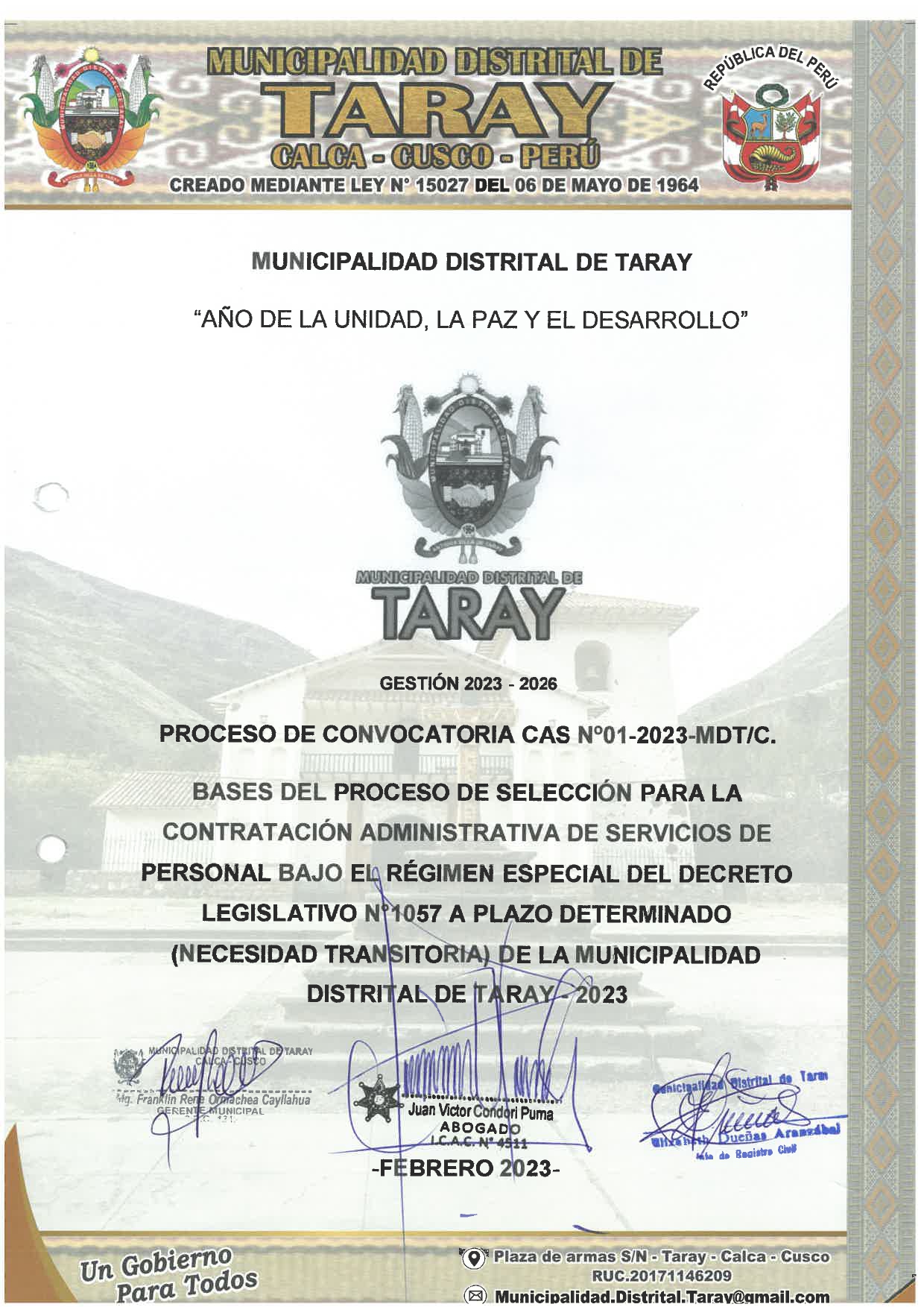 proceso de convocatoria 