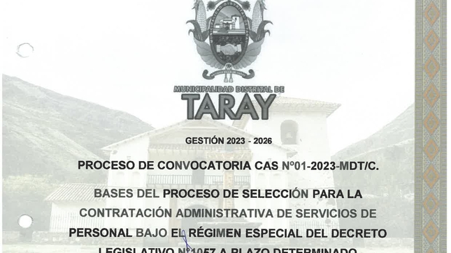proceso de convocatoria 