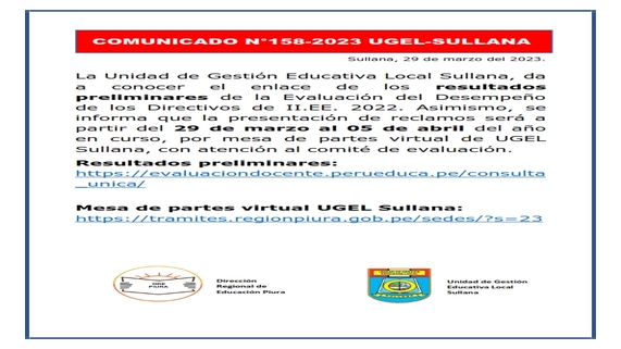 Comunicado N°158