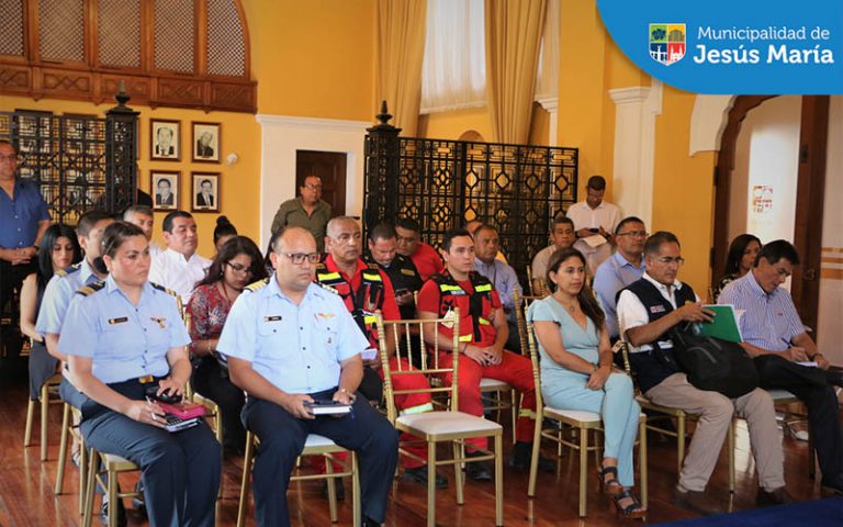 Gerencia de Seguridad Ciudadana ⛑️ mantiene reuniones permanentes con el equipo de la Gerencia de Sostenibilidad, la 🚓 Policía Nacional y los 🚒 Bomberos del distrito