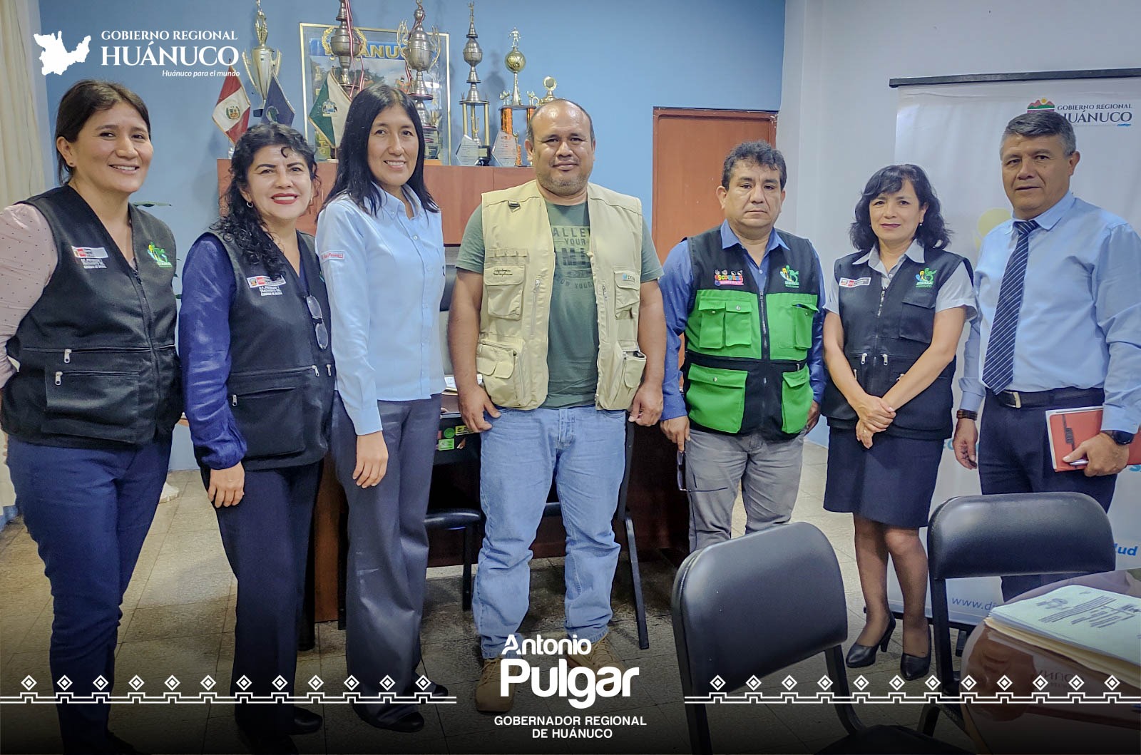 Funcionarios del Gorehco en reunión con el representante de Devida