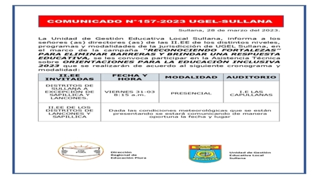 Comunicado N°157 