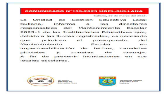 Comunicado N°159