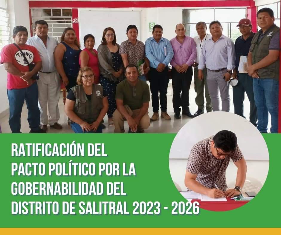 Firma de la ratificación del Pacto Político por la gobernabilidad de Salitral