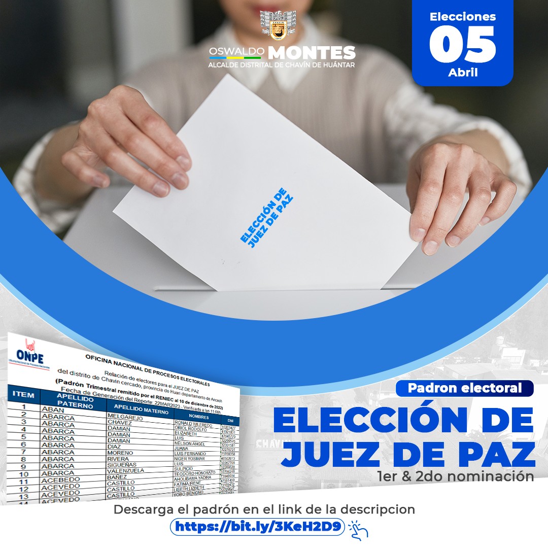 𝐏𝐚𝐝𝐫ó𝐧 𝐞𝐥𝐞𝐜𝐭𝐨𝐫𝐚𝐥 𝐩𝐚𝐫𝐚 𝐥𝐚𝐬 𝐞𝐥𝐞𝐜𝐜𝐢𝐨𝐧𝐞𝐬 𝐝𝐞 𝐣𝐮𝐞𝐳 𝐝𝐞 𝐩𝐚𝐳