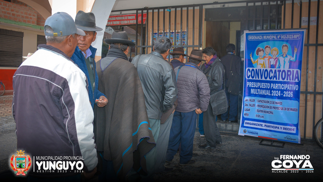 Municipalidad Provincial de Yunguyo Realizo II Taller de Presupuesto Participativo Multianual 2024-2026 