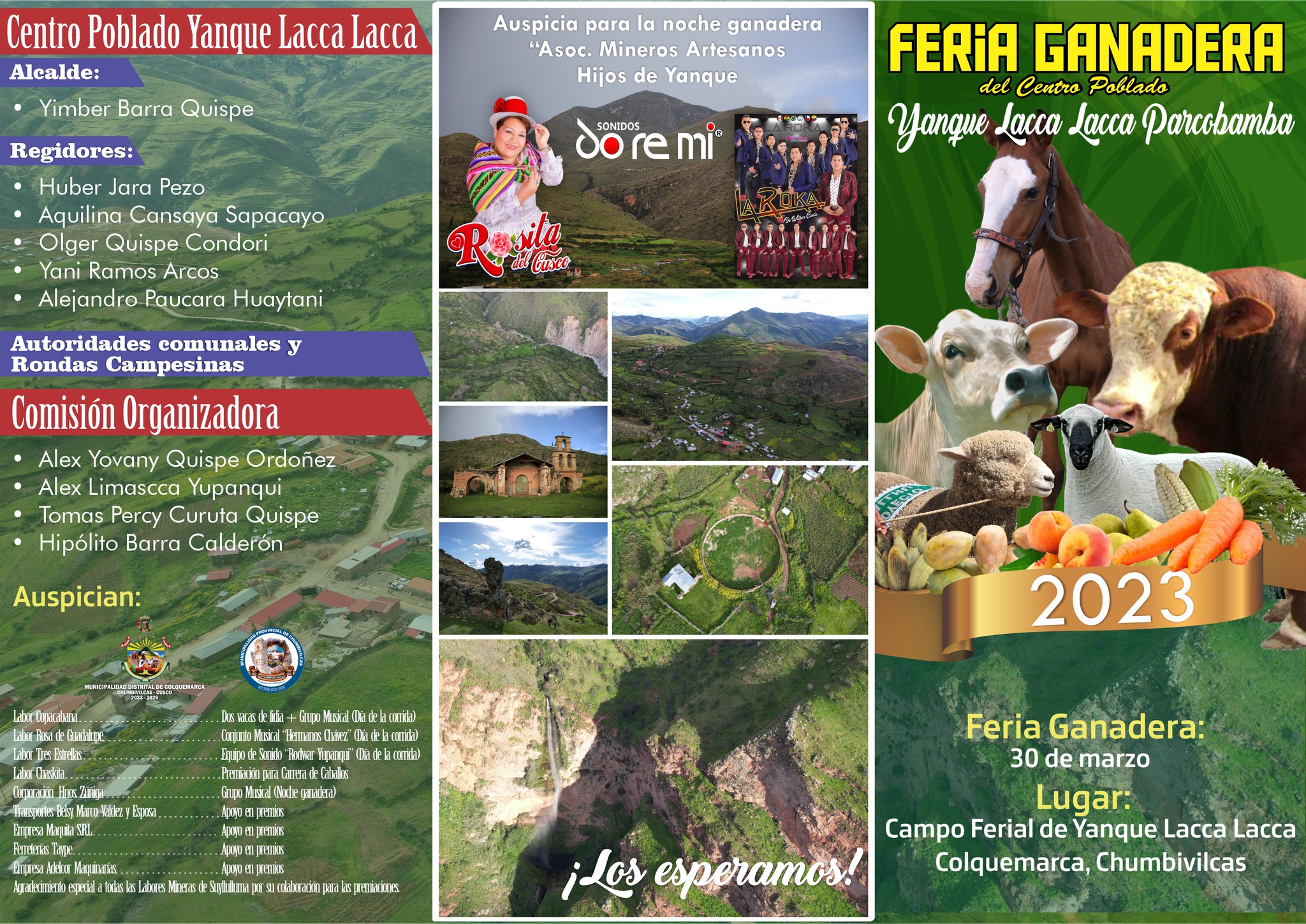 El Centro Poblado de Yanque Lacca Lacca Parcobamba, invitan a todos los hermanos y hermanas de diferentes distritos y provincias a visitarnos a las diferentes actividades programadas en el marco de la celebración de un año mas de Creación Política ¡Los esperamos