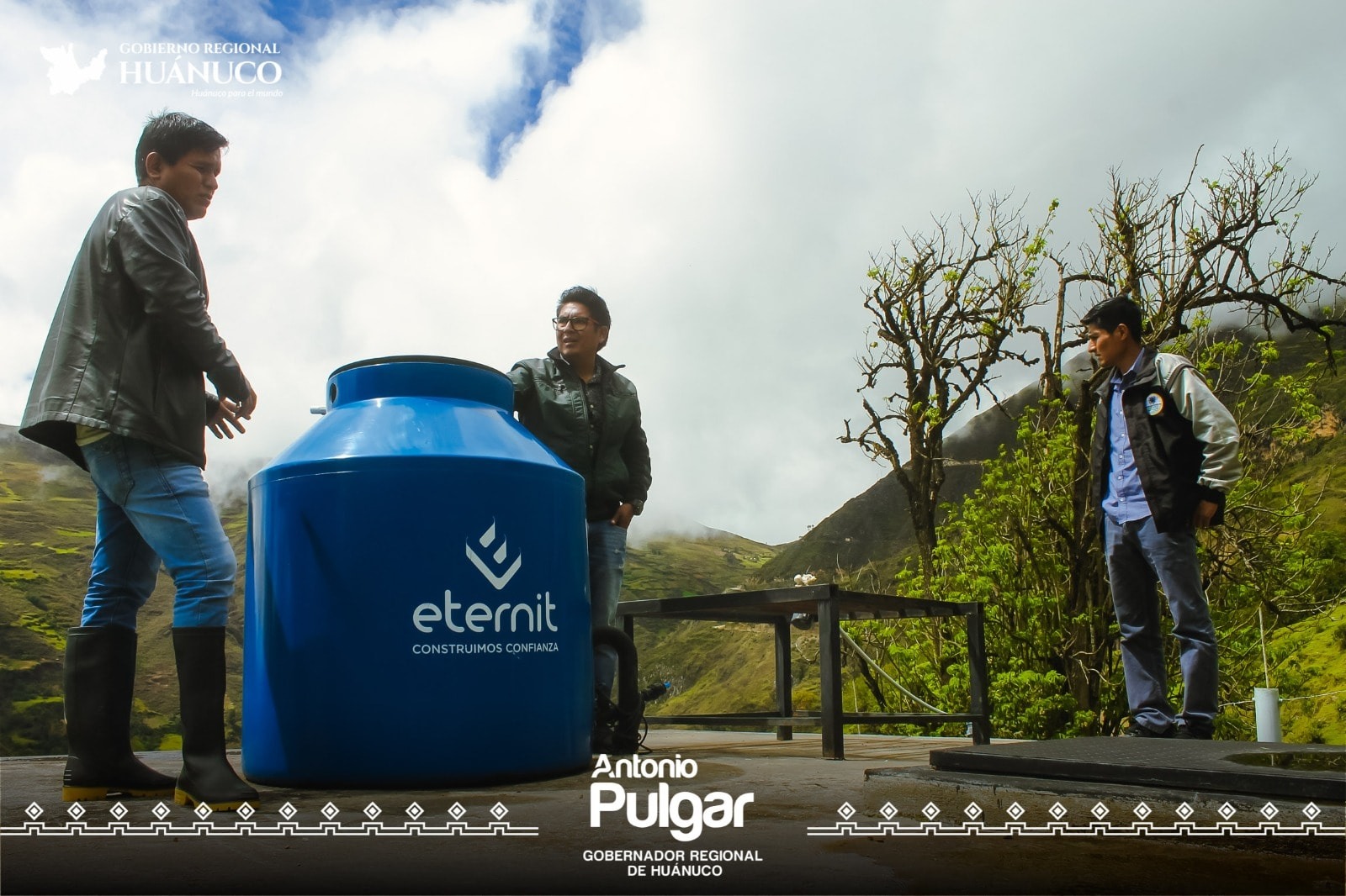 Fuentes de captación y de reservorios de agua de Pampas y Punchao