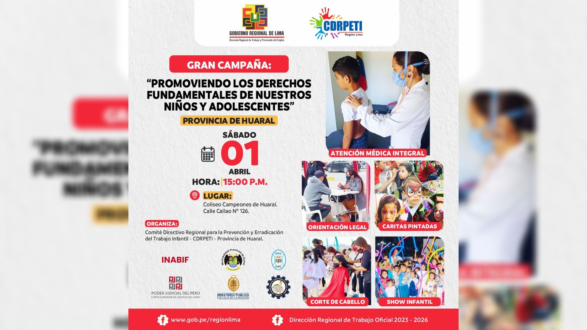 Gran Campaña “Promoviendo los Derechos Fundamentales de Nuestros Niños y Adolescentes” en Huaral