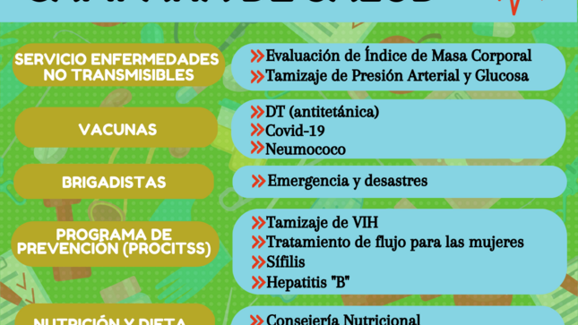 Flyer de la campaña de salud.