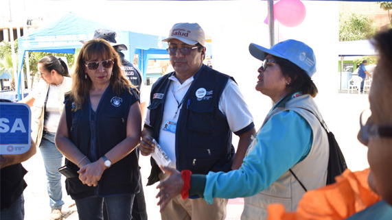 Autoridades de DIRESA Callao y el MINSA, supervisando la actividad