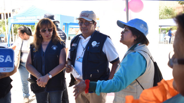 Autoridades de DIRESA Callao y el MINSA, supervisando la actividad