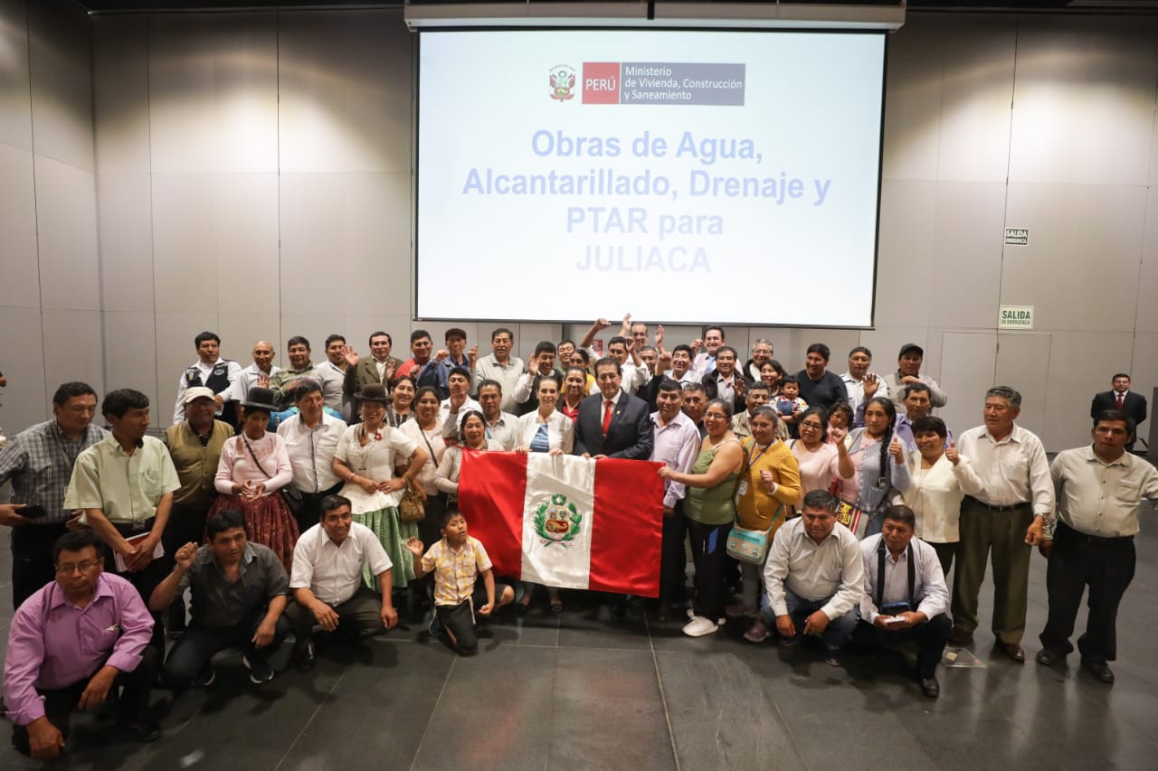 Ministerio de Vivienda viabiliza proyecto de agua y saneamiento para 418 mil pobladores de Juliaca