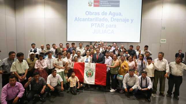 Ministerio de Vivienda viabiliza proyecto de agua y saneamiento para 418 mil pobladores de Juliaca