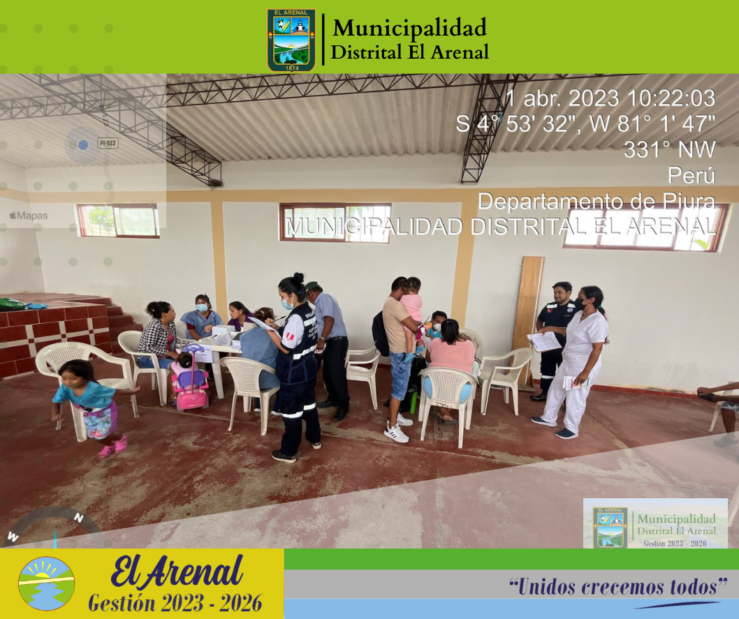 Foto de las personas en la campaña médica.