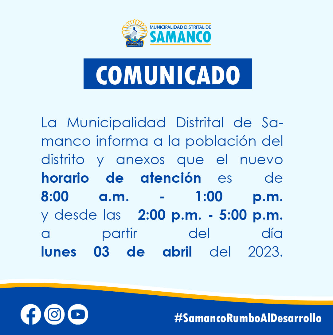 Nuevo horario de atención al usuario