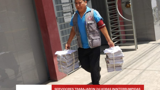 Desde las 00:00 horas del 31 marzo 2023, nuestro personal participó de la Segunda Jornada Extraordinaria de Recojo In Situ de Expedientes