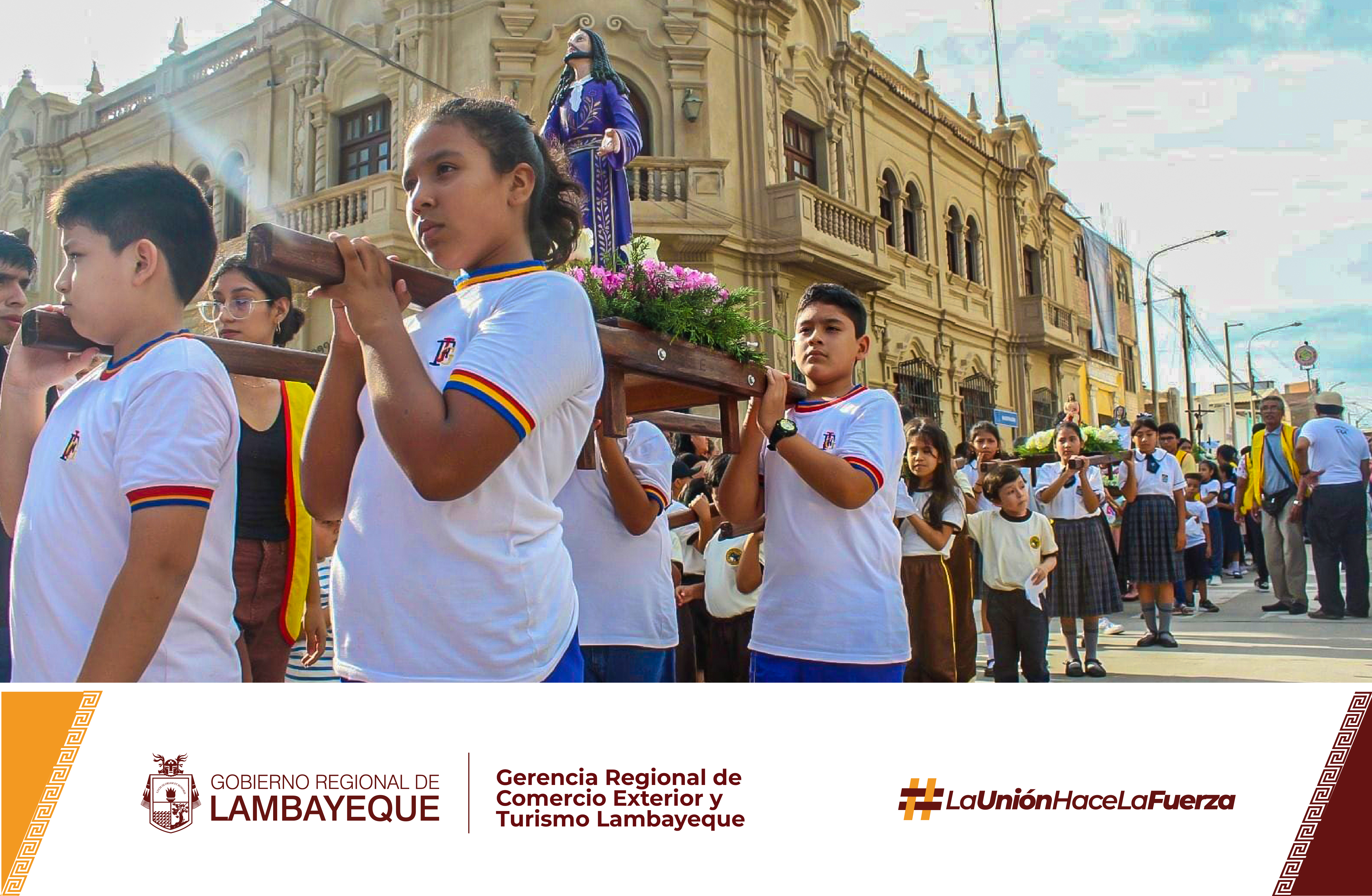 Hoy en Lunes Santo, la Iglesia San Pedro de Lambayeque, a cargo del R.P José Manuel Zamora, desarrolló la Procesión infantil con motivo de celebrar la semana Santa y ejercitar la fe cristiana desde la niñez