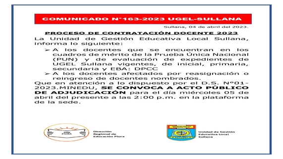 Comunicado N°163