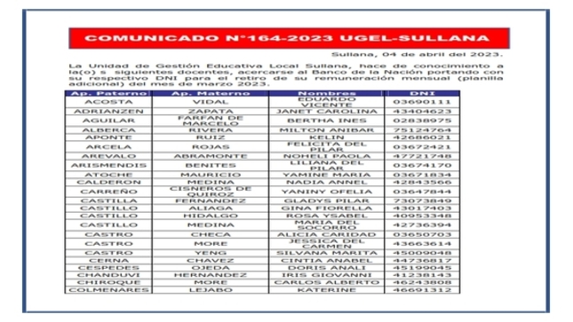 Comunicado N°164