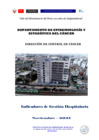 Vista preliminar de documento Indicadores de Gestión Hospitalaria del INEN - Noviembre 2021