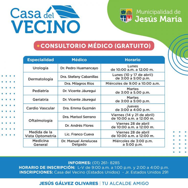 Cuida tu salud y la de tu familia en nuestro 🏥 Consultorio Médico Gratuito .