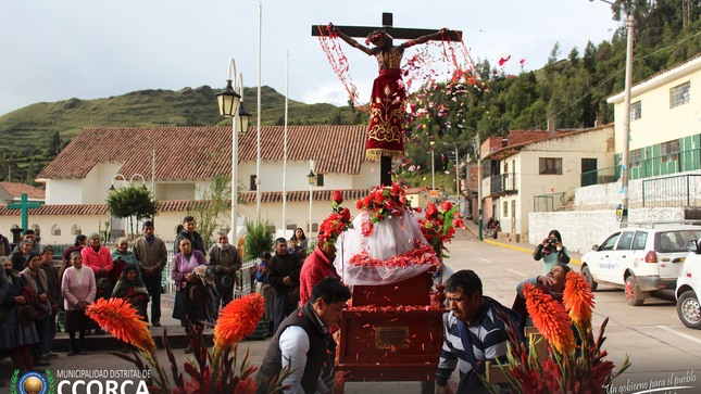 Bendición del Señor de los Temblores en el Distrito de Ccorca