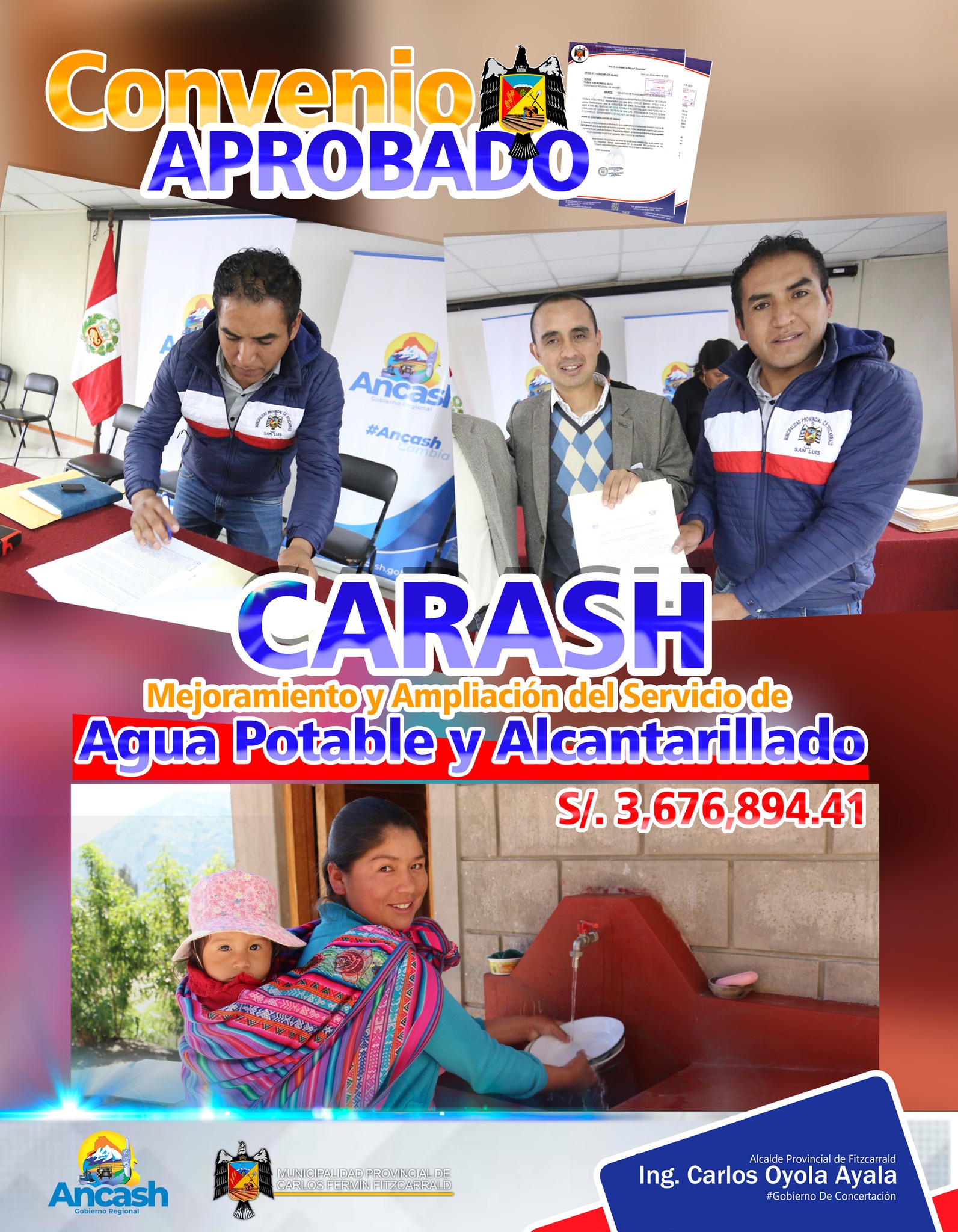 𝐏𝐫𝐨𝐲𝐞𝐜𝐭𝐨: 𝐌𝐞𝐣𝐨𝐫𝐚𝐦𝐢𝐞𝐧𝐭𝐨 𝐲 𝐀𝐦𝐩𝐥𝐢𝐚𝐜𝐢𝐨́𝐧 𝐝𝐞𝐥 𝐒𝐞𝐫𝐯𝐢𝐜𝐢𝐨 𝐝𝐞 𝐀𝐠𝐮𝐚 𝐏𝐨𝐭𝐚𝐛𝐥𝐞 𝐲 𝐀𝐥𝐜𝐚𝐧𝐭𝐚𝐫𝐢𝐥𝐥𝐚𝐝𝐨 𝐒𝐚𝐧𝐢𝐭𝐚𝐫𝐢𝐨 𝐞𝐧 𝐥𝐚 𝐥𝐨𝐜𝐚𝐥𝐢𝐝𝐚𝐝 𝐝𝐞 𝐂𝐚𝐫𝐚𝐬𝐡.