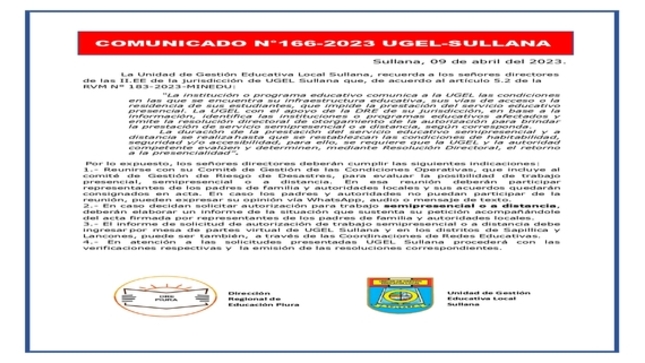 Comunicado N°166
