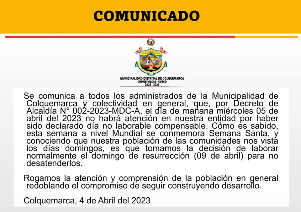 Comunicado