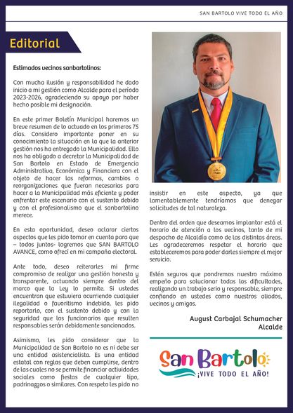 Nuestro Alcalde August Carbajal Schumacher