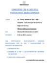 Vista preliminar de documento Oficina a la que se presentaran los postulantes seleccionados CAS 002-2011