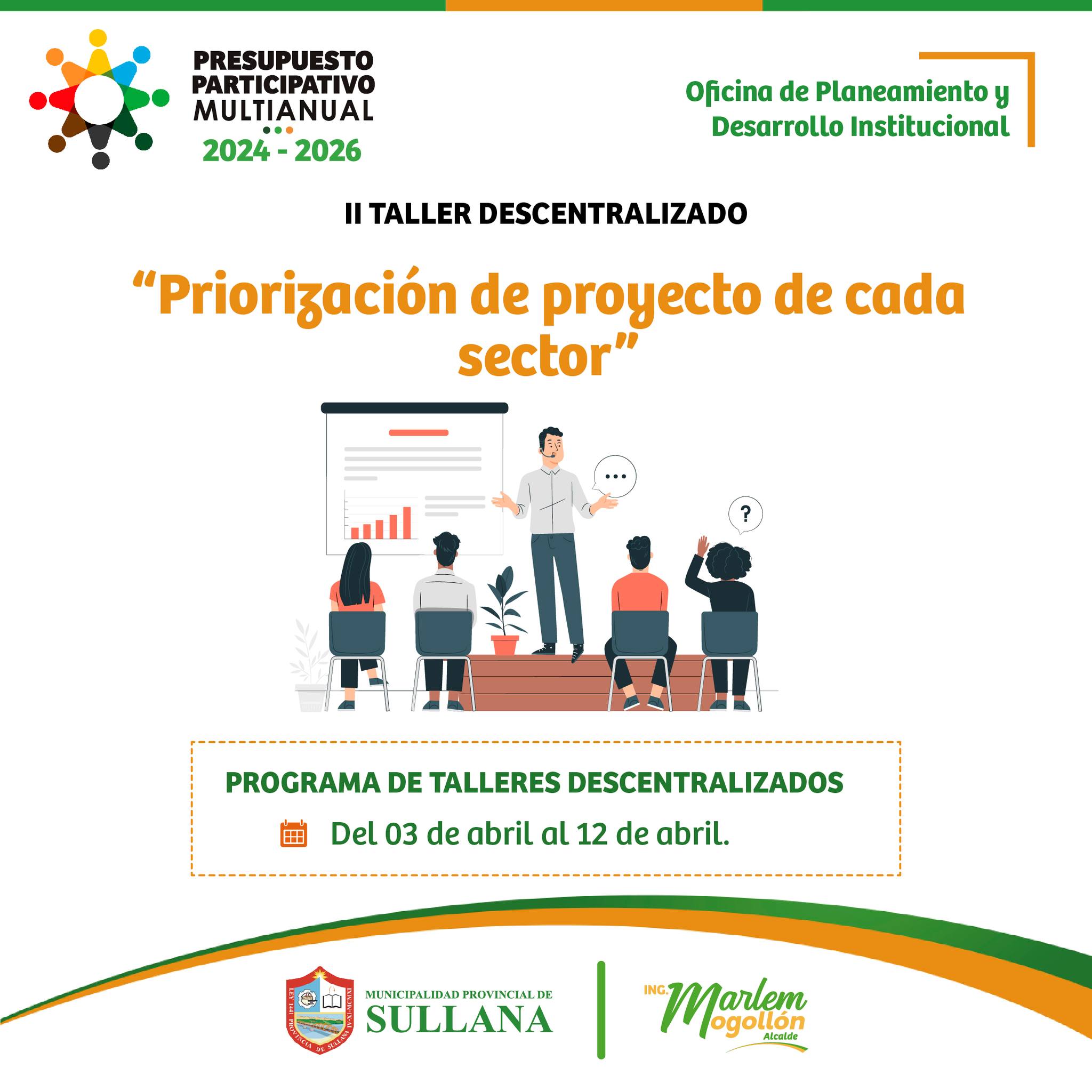 SEGUNDO TALLER DESCENTRALIZADO DEL PRESUPUESTO PARTICIPATIVO AÑO FISCAL 2024
