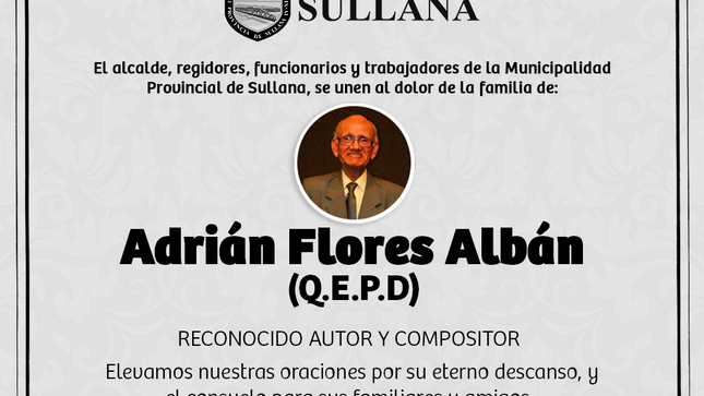 Adrián Flores Albán. ¡Descansa en paz!