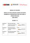 Vista preliminar de documento Manual de Usuario - Módulo de Declaración Jurafa de Equipo Biomédico e Infraestructura aplicable a IPRESS Privadas