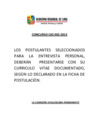 Vista preliminar de documento Comunicado Curricula Vitae  Documentado CAS 002-2013