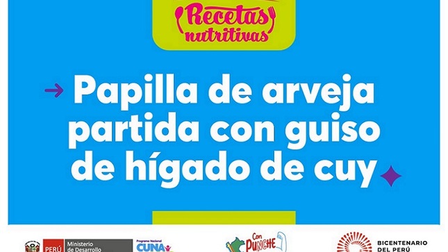 papilla de arveja partida con guiso de hígado de cuy
