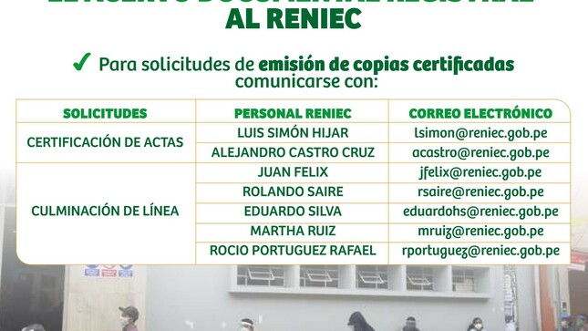 COMUNICADO DE LA SUBGERENCIA DE SALUD, POBLACIÓN Y REGISTRO CIVIL