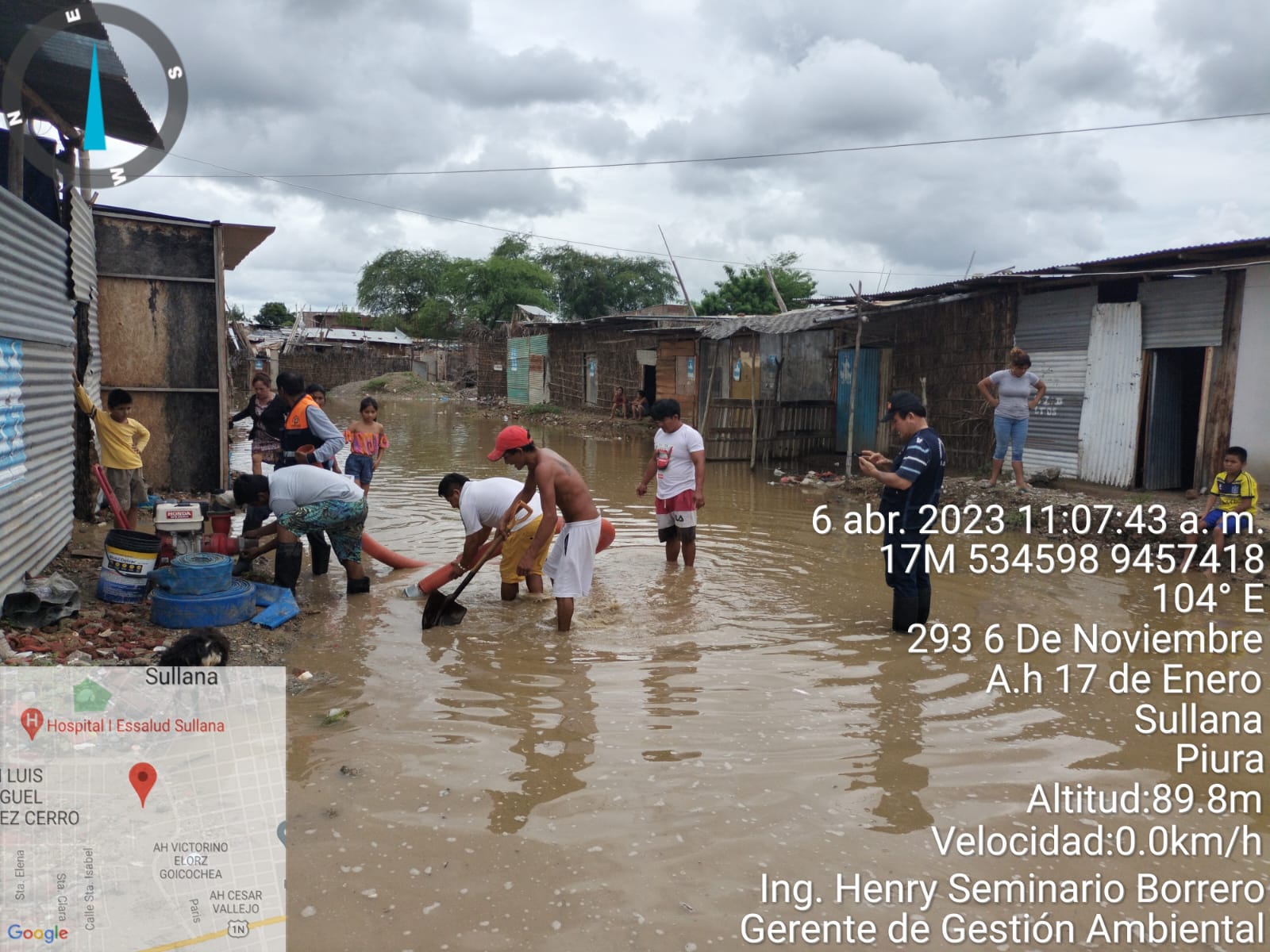 MUNICIPALIDAD DE SULLANA EVACÚA AGUAS PLUVIALES QUE INUNDARON 30 VIVIENDAS EN 17 DE ENERO