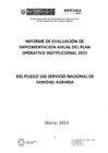 Vista preliminar de documento Informe de Evaluación de Implementación POI 2022 Pliego SENASA