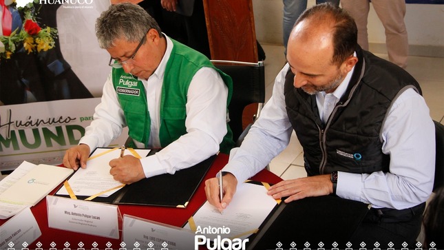 Firma y acuerdo de convenio para el desarrollo sostenible en Huánuco