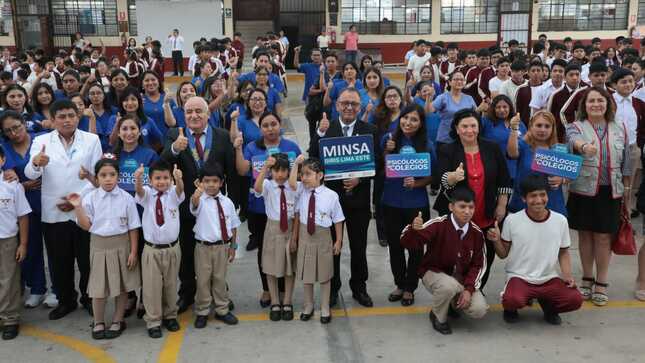 Minsa: más 15 000 personas se beneficiarán con el lanzamiento del Plan de intervención de psicólogos en colegios de Lima este