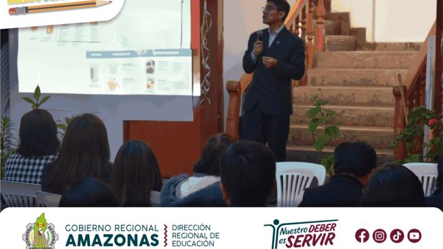 Continuando con las actividades programadas por sus 53 años de vida institucional, la dirección Regional de Educación Amazonas inició el segundo día de charlas, dirigido a los miembros colaboradores de la institución. En medio de mucho entusiasmo, una vez más el director Mg. José Luis Arista Tejada invitó a todos los trabajadores a sumarse al programa previsto para esta semana.