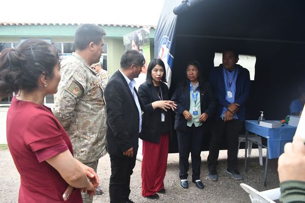 inauguración de la Campaña de Salud Integral organizada por el Centro de Salud Militar Wari