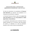 Vista preliminar de documento Aviso para la entrevista CAS 001-2018