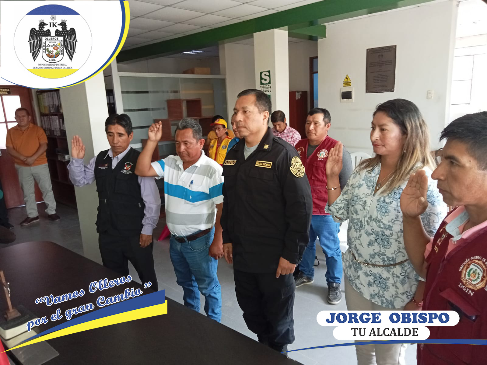 Se realizo la instalación y juramentación del comité del CODISEC en el distrital de Santo Domingo de los Olleros