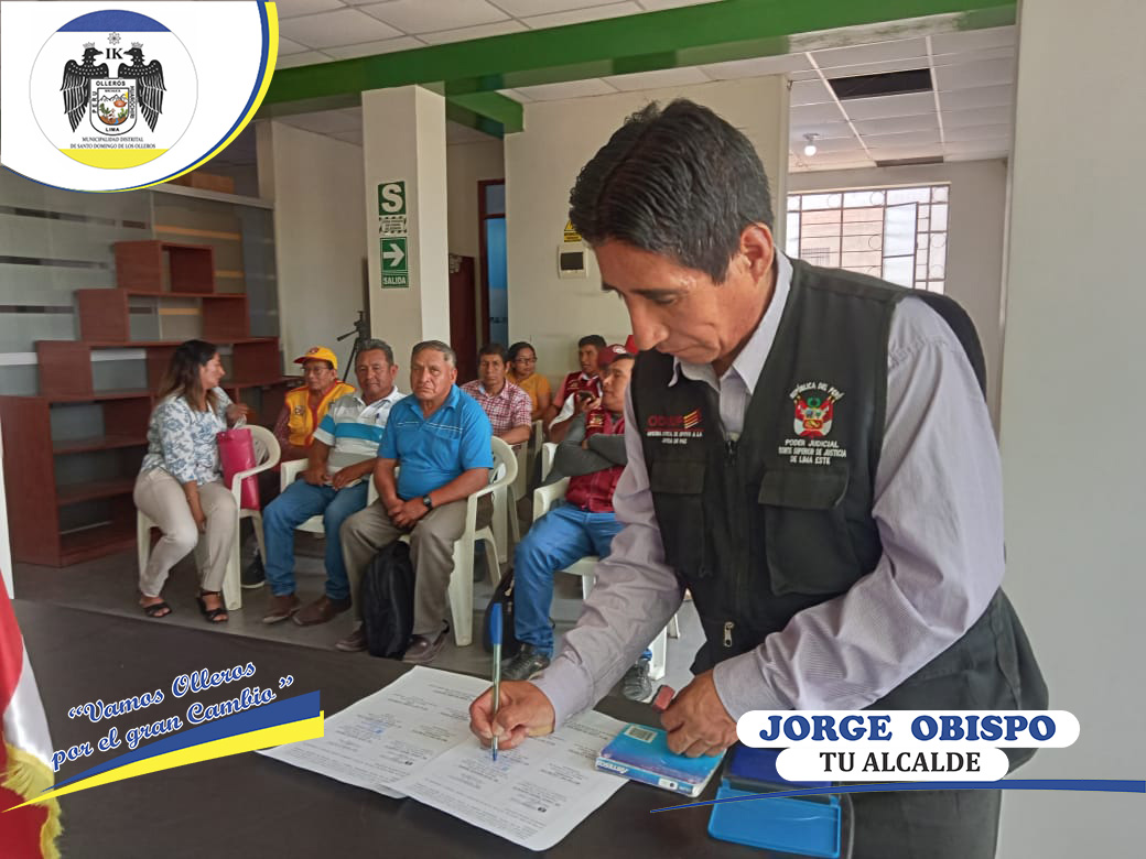 Se realizo la instalación y juramentación del comité del CODISEC en el distrital de Santo Domingo de los Olleros