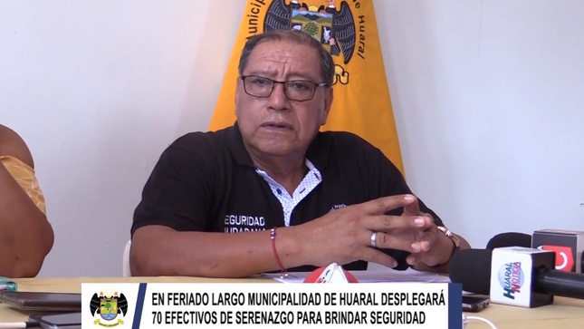 MPH desplegará 70 serenos y realizará patrullaje integrado para cuidar la seguridad de los huaralinos y visitantes