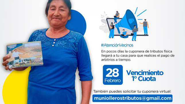 vencimiento del pago de impuestos predial y arbitrios.